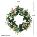 Ghirlanda di fiori artificiali 52cm decorazione sospesa per matrimonio casa porta muro. - Stile Piccola Margherita / Diametro 52cm