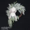 Artificial flower wreath for door hanging, fake green plants home wall decor ornament. - Style 3