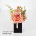 Artificial rose flower boutonniere for wedding bride groom party suit decor 10x13cm - Corsage