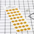 Grote ronde amberkleurige acryl strass-stickers voor DIY telefoon- en autodecoratie. - 32 Stuks Ronde Edelstenen / Goud