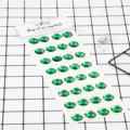 Groene ronde acryl strass stickers DIY ambachtelijke kristal edelstenen auto decor. - 32 Stuks Ronde Edelstenen / Groen