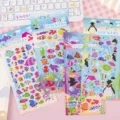 Schattige 3D dikke stickers cartoon zeedieren vissen stickers voor kinderen vroege educatie - Zeevis Willekeurig