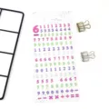 Kleurrijke kristallen 3D epoxy sticker laser knipperende sticker voor je dagboek. - Kristallen getal 12