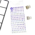 Colorful crystal 3D epoxy transparent alphabet letter stickers for journaling decor - Crystal English Letters - 03