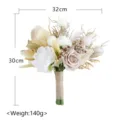 Frühling Hochzeit Braut Handstrauch weiße künstliche Blume romantische Foto Requisite - Gebrochenes Weiß
