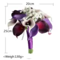 PU Calla Lilie Hochzeit Brautstrauss Künstliche Blumen Lila Farbverlauf Handblume. - Lila Calla-Lilie Strauß