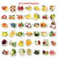 42pcs Colorful Fruit Refrigerator Magnets Cute Kids Early Education Toy Whiteboard Decals - Fruit