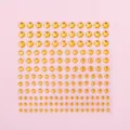 Acrylic rhinestone stickers sheet, yellow crystal gem stickers for DIY crafts and phone decor. - Orange