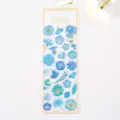 Blauwe bloem epoxy kristal stickers, transparante 3D decoratieve journaling sticker vel. - Blauwe Enchantress