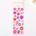 Transparante hars kristal bloem aardbei stickers 3D decoratieve journaling briefpapier - Roze Lieverd