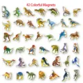 42 colorful dinosaur refrigerator magnets set, waterproof early educational toys for kids. - Dinosaur