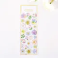 Dromerige kristallen epoxy bloemstickers met goudfolie, transparante dagboekbenodigdheden. - Geheime Tuin