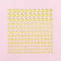 Yellow acrylic rhinestone stickers for DIY crafts, phone decor, and makeup face gems - Light Yellow