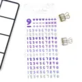 Kleurrijke kristallen 3D epoxy transparante stickers laser glitter cijfers voor dagboek - Kristallen cijfers - 08