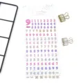 Colorful 3D glitter epoxy number stickers translucent laser decorative stickers for journal. - Crystal Numbers - 09