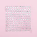 Acrylic rhinestone stickers, DIY crystal face gems for makeup, crafts, phone and album decor. - AB White