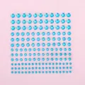 Blue Acrylic Rhinestone Stickers Sheet Sparkle DIY Face Gems Craft Crystal Diamond Decal - Aqua