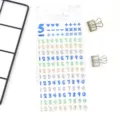 Glitter crystal 3D epoxy transparent number stickers, shiny decorative DIY journaling decals. - Crystal Numbers - 07