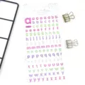 Colorful 3D epoxy alphabet stickers glitter lowercase letters journal decorative DIY craft. - Crystal English Letters - 01