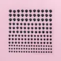 Black rhinestone stickers sheet for DIY crafts, phone decoration and makeup party art. - Black