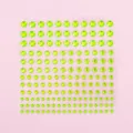 Green acrylic rhinestone stickers DIY craft crystal gems multi-size flatback face jewels - Fruit Green