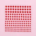 Red acrylic rhinestone stickers, self-adhesive crystal gems for crafts DIY and phone decor - Red