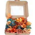 Caja de regalo de flores de rosas artificiales DIY conjunto de flores decorativas set - Morandi Color Mezcla (300)