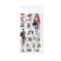 Stijlvolle urban girl washi sticker set voor creatieve bullet journals en dagboeken. - Modieus Meisje