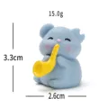 Cute blue animal playing saxophone miniature resin figure for desktop decor and diy accessories. - Saxophone Mouse with Broken Ear