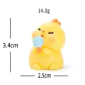 Cute yellow chick figurine microphone resin desktop ornament mini landscape toy 3.4cm - Yellow Chicks with Microphone