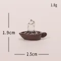 Miniature vintage luminous oil lamp model desktop DIY micro landscape decoration ornament - Ink River Stamen Holders