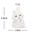 Cute resin rabbit figurine playing flute miniature desktop ornament for DIY craft landscape decor - Flute-Playing White Rabbits