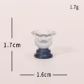 Miniature luminous oil lamp ornament, retro DIY micro landscape decor, small desktop accessory. - Black Ceramic Flower Cups