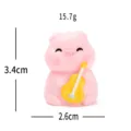 Cute pink pig guitar figurine desktop ornament micro landscape toy miniature accessory - Pink Pigs with Guitars