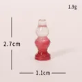 Mini retro lichtgevende olielamp diy landschap ornament miniatuur desktop decor 2.7cm - Bruinhouten minipotjes
