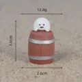 Mini cute cartoon ghost figurine resin ornament desktop car decor micro landscape part - Ghost on Barrel