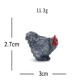 Miniature figurine de poulet de simulation mignonne décoration de bureau micro paysage - Poule soie qui tourne la tête