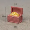 Miniatur Harz Schatztruhe Ornament mit Goldbarren und Perlen fuer Mikro Landschaftsdekor. - Schmuckschatulle