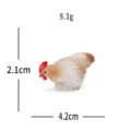 Miniature figurine coq simulation micro paysage décoration bureau accessoire poupée DIY - Poulet fermier picorant