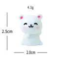 Mini cute white bear figurine desktop ornament DIY micro landscape accessories 2.5cm - White Bear with Raised Hands