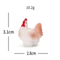 Miniature figurine de coq de simulation, joli modèle de poulet en résine pour décor de bureau. - Coq Wenchang chantant