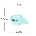 Figurine de petit requin lumineux en résine, jolie micro-paysage bleu déco de bureau DIY. - Requin mignon droit