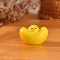 Mini cute resin yellow chick figurine miniature desktop ornament, size 2.5x1.6cm, weight 4.4g. - Ingot-Shaped Chick