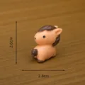 Close-up detail view of the cute mini resin pony figurine for desktop micro landscape decor. - Head-Turning Little Pony