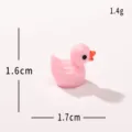 Mini canard rose en résine figurine mignon micro paysage bureau jouet ornement DIY - Canard de couleur unie (rose clair)
