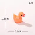 Mignonne figurine de canard en résine miniature pour paysage micro DIY et déco de bureau. 1.6cm - Canard de couleur unie (orange clair)