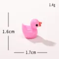Cute miniature pink resin duck figurine, micro landscape DIY dollhouse decor ornament 1pc - Solid Duck (Rose Red)