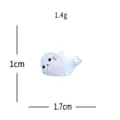 Leuchtende niedliche Robbe Harz Figur, Mikro-Landschaft Aquarium DIY Dekor und Tischornament. - Seitlich liegende Robbe