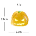 Halloween calabaza brillante mini figura de resina micro paisaje decoración de escritorio - Calabaza sonriente - Transparente luminosa