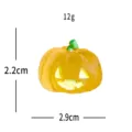 Halloween calabaza brillante estatuilla en miniatura resina DIY decoración escritorio - Calabaza con ojos triangulares - Transparente luminosa